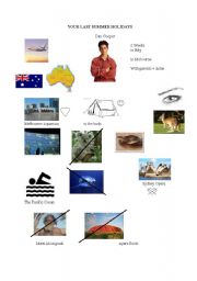 English Worksheet: My summer holidays in Australia