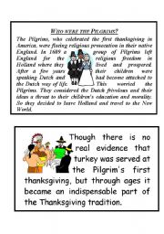 English Worksheet: Do you know that - Facts about Thanksgiving 2