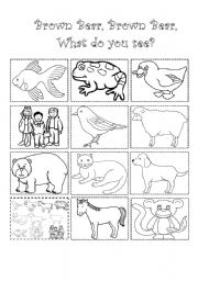 English Worksheet: Brown Bear, Brown Bear, What Do You See?