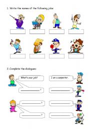 English Worksheet: Jobs