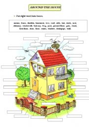 English Worksheet: Around the house vocabulary