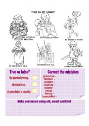 English worksheet: My family