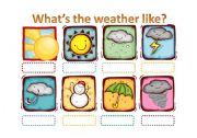 English Worksheet: the weather