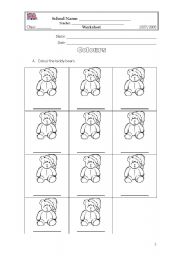 Colour the Teddy Bears