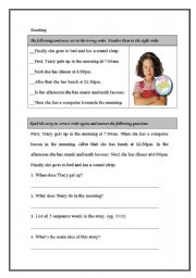 English Worksheet: A life routine of Goda