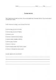 English Worksheet: Miss Little Sunshine Preview Activity Sheet