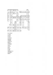 English Worksheet: proffession puzzle