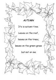 English Worksheet: Autumn