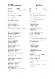 English Worksheet: Mikas song