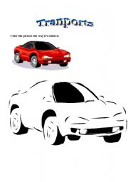 English worksheet: Cars