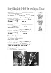 English Worksheet: Song Everything I do Bryan Adams