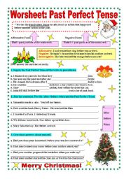 Worksheet : Past Perfect tense