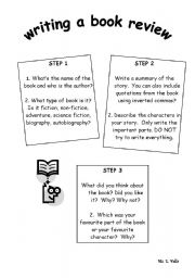 English Worksheet: writing a book review