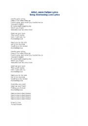 English Worksheet: a song Everlasting Love - will / wont 