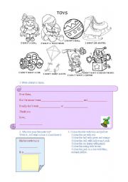 English Worksheet: toys