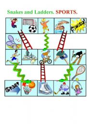 English Worksheet: Snakes and Ladders 