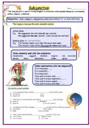 English Worksheet: Subjunctive