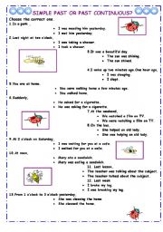 SIMPLE PAST OR PAST CONTINUOUS