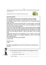 English Worksheet: Written test  (4 pages) 