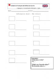 English Worksheet: colours informative
