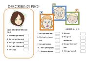 English Worksheet: DESCRIBING PEOPLE