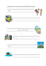 English worksheet: present continous tense