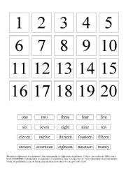 English worksheet: Numbers