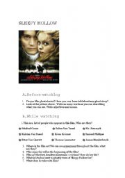 English Worksheet: Sleepy hollow activities