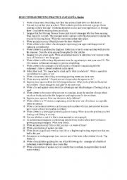 English Worksheet: Selectividad Writing practice topics 