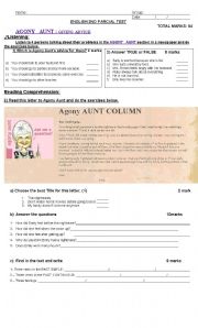 English Worksheet: Agony Aunt