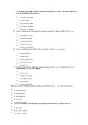 English worksheet: tenses