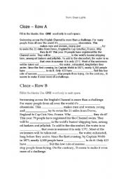 English Worksheet: Cloze quiz