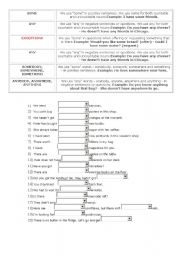 English worksheet: some any