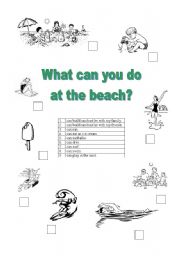 What can you do at the beach?
