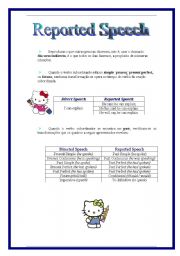 English worksheet: Reported Speech