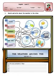 English Worksheet: THE WEATHER AROUND THE WORLD