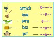 English worksheet: short o