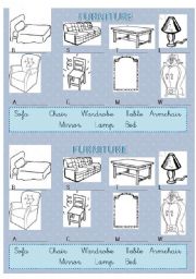 English Worksheet: Furniture vocabulary