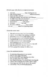 English Worksheet: personal pronouns