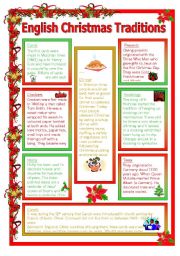 English Worksheet: Christmas Traditions