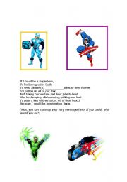 English worksheet: Superhero - Part 2