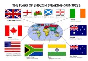 English Worksheet: The flags of English speaking countries-2