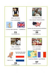 COUNTRIES & NATIONALITIES ACTIVITY CARDS 1