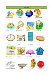 English Worksheet: SHAPES