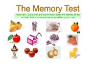 English worksheet: the memory test