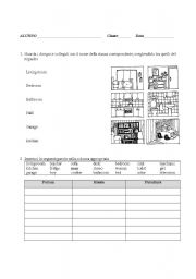 English Worksheet: Home and furniture