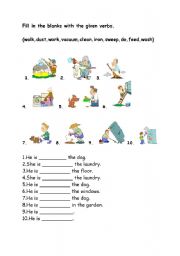 English Worksheet: CHORES