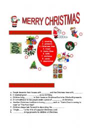 English worksheet: MERRY CHRISTMAS