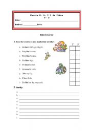 English worksheet: Simple present regular verbs