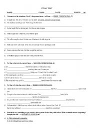 English Worksheet: Grammar test